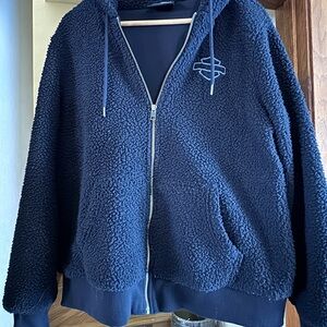 Women’s Harley Davidson Black Sherpa Zip-Up Hoodie - Size 2XL